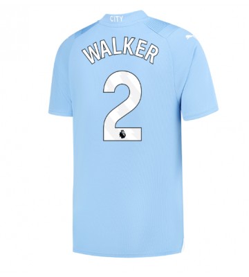 Manchester City Kyle Walker #2 Primera Equipación 2023-24 Manga Corta